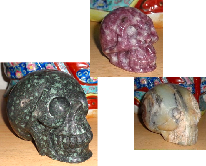 Kristallschädel Porphyrit Lepidolith blauer Andenopal 1 2 kg 500 g