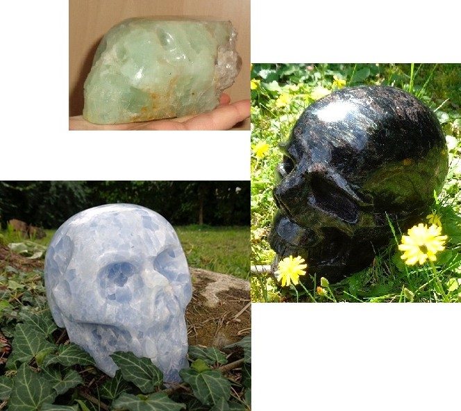 Blauer Calcit Kristallschädel 2,76 kg Aquamarin Anthophyllit 2,93 kg Blauer Calcit Kristallschädel 2,76 kg Aquamarin Anthophyllit 2,93 kg