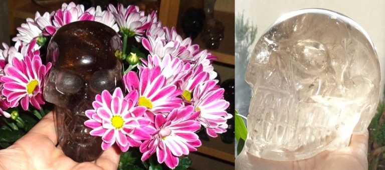 klarer Rauchquarz Kristallschädel 600 g 1,92 kg 500 g